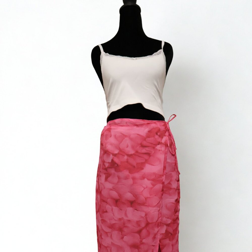 Princess Polly Pink Long Wrap Skirt